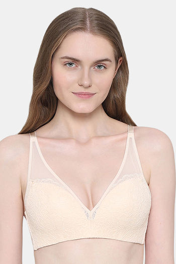 Buy Wacoal Padded Full Coverage Lace Bra - Beige