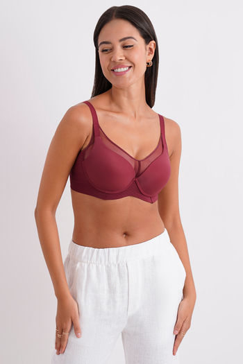 Buy Wacoal Padded Full Coverage T-Shirt Bra - Maroon