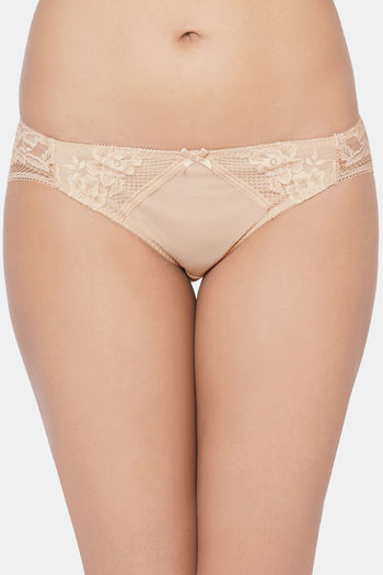 Orange Satin Bikini Nylon Panties Women's Sexy Underwear #14 