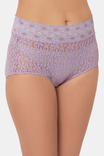 Buy Zivame Anti-Microbial High Rise Full Coverage Hipster Panty - Jacaranda  at Rs.192 online