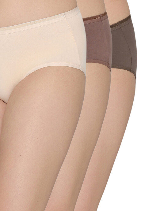 Wacoal Medium Rise Half Coverage Hipster Panty (Pack of 3) - Multicolor