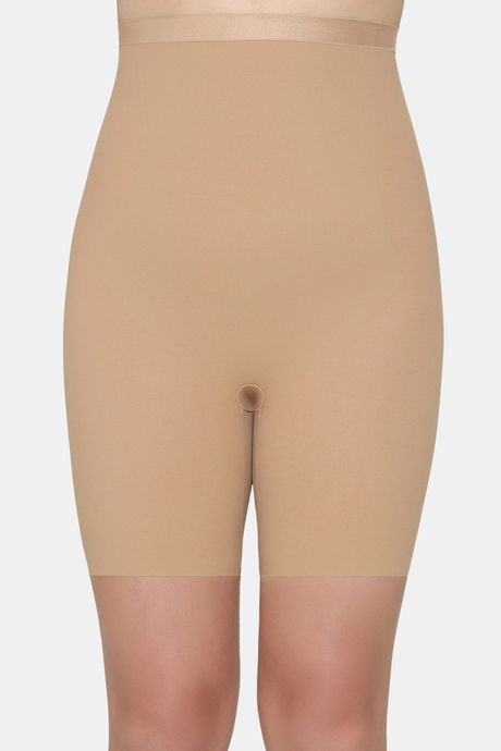 Buy Zivame All Day Highwaist Butt Enhancing Thigh Shaper for Women - Oyster  White at