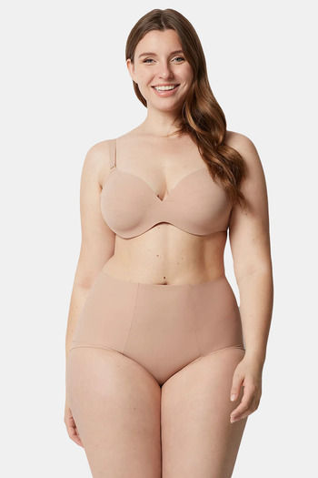 Yamamay Single Layered Non-Wired Full Coverage Super Support Bra - Bronze