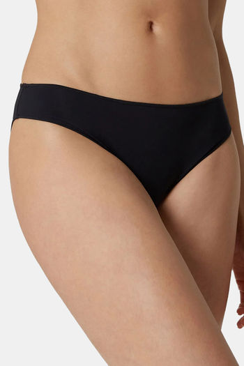 Buy Yamamay Low Rise Three-Fourth Coverage Bikini Panty - Black