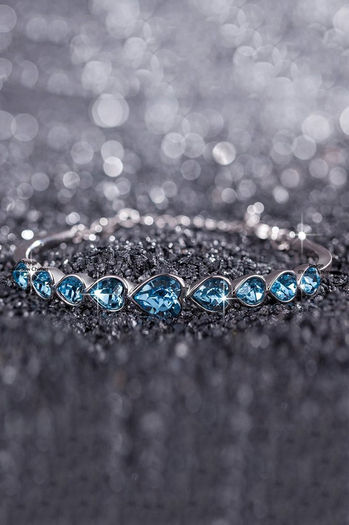 Blue Lives Matter Crystal Wrap Bracelet - The Patriotic Jewelry Store