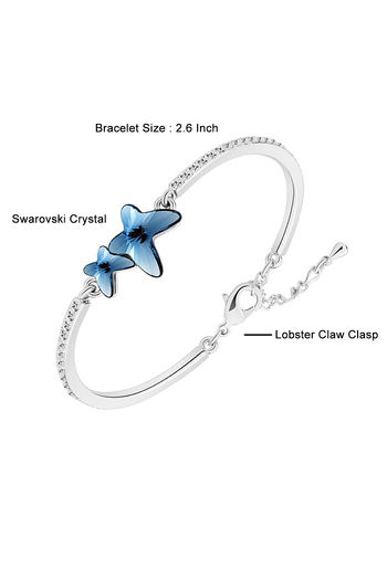 Blue Butterfly Bracelets Pendant Wide Geometric Chain Bracelet for Women -  China Jewelry and Charm Bracelet price | Made-in-China.com