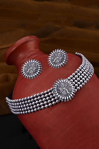 Oxidized Silver Plated Handmade Choker Necklace Jewelry for women & Girls  #101 | eBay