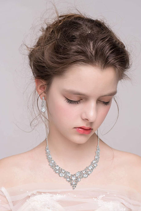 Buy Swarovski Crystal Luxury Flower Diamond/crystal Necklace, Bridal  Necklace Set, Bridal Jewelry, Statement Necklace Online in India - Etsy