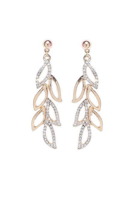 The Crystal Constellation  Statement Golden Earrings