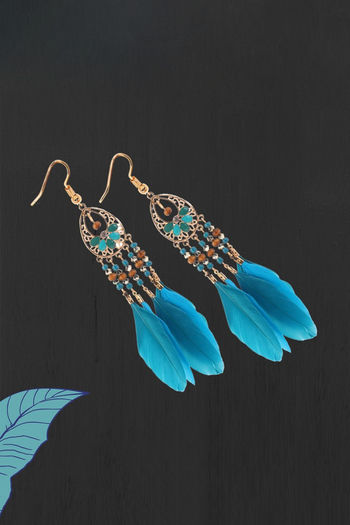 2023 New In Women Boho Vintage Silver Color Long Feather Earrings - Dangle  Earrings - AliExpress