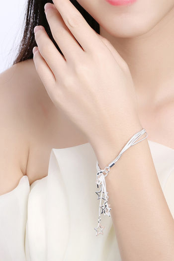 Peora Bangle Bracelets and Cuffs  Buy Peora Jolly Charms 925 Sterling  Silver Plated Charm Bracelet for Girls and Women Online  Nykaa Fashion