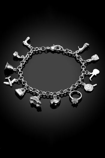 Buy Good Luck Silver Bracelet 925 Sterling Silver Plated Charm Online in  India  Etsy