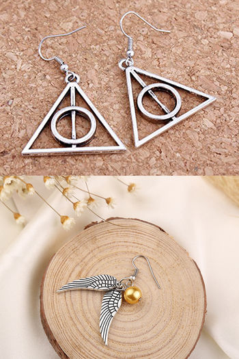 Harry Potter Hoop Earring Diamante Deathly Hallows – Short Story