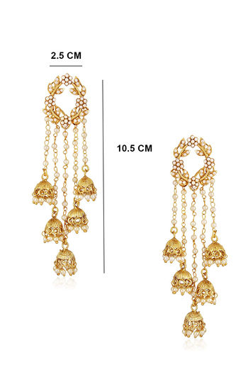 Buy quality 22k Gold Round Shape Tops Latkan Earring in Ahmedabad