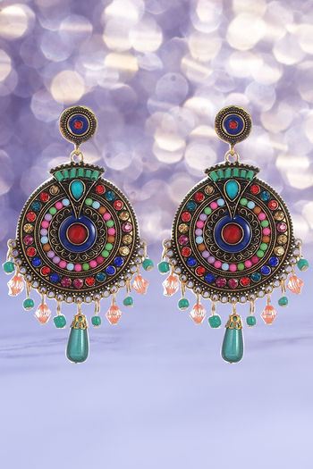 Youbella Fashion Jewellery Afghani Tribal Oxidised Dangler Stylish Fancy Party  Wear Earrings For Girls And Women Gold | Ybear31971