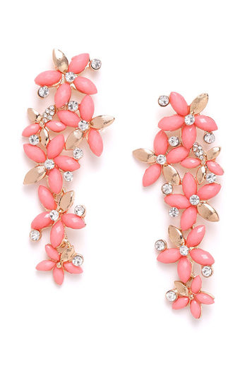 Buy Designer Sarees Salwar Kameez Kurtis  Tunic and Lehenga  CholiRadiant Baby Pink Earrings