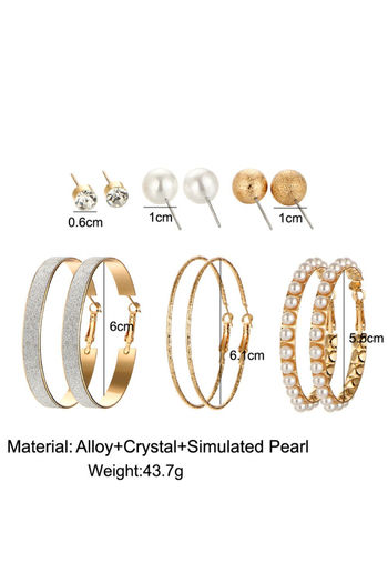 YouBella Jewellery Gold Plated Hoop and Stud Earrings Combo for Women and  Girls (Gold) (YBEAR_32869)