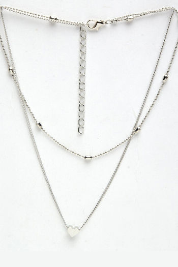 silver long strand necklaces