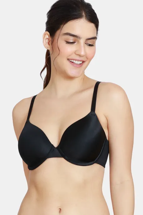 Buy Zivame Padded Non Wired 3/4th Coverage T-Shirt Bra - Nutmeg at Rs.632  online