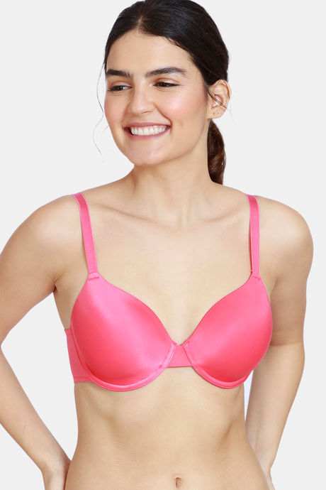 Buy Zivame Fashion Print Push Up Wired 3/4th Coverage T-Shirt Bra-Pink  Space Dyed Print at Rs.358 online