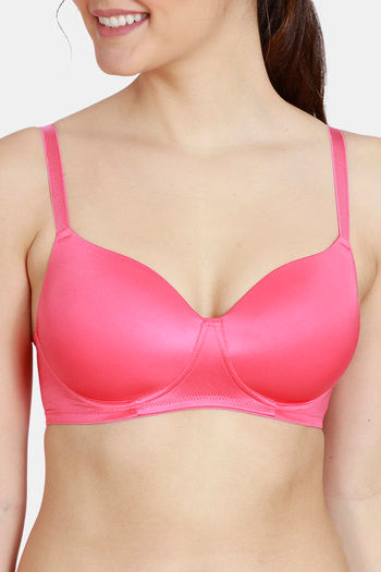 Zivame Padded Push-up T-shirt Bra - 36d, Pink at Rs 230/piece