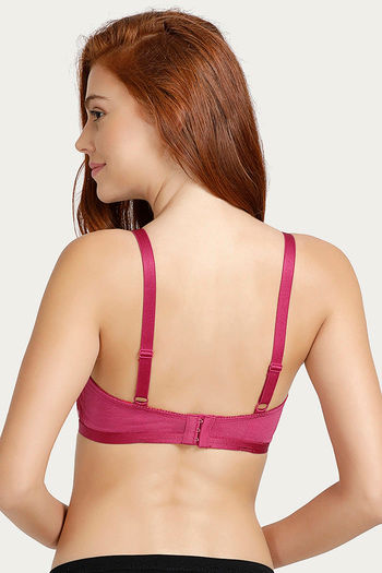 Zivame True Curv Double Layered Non Wired Full Coverage Super Support Bra -  Pink