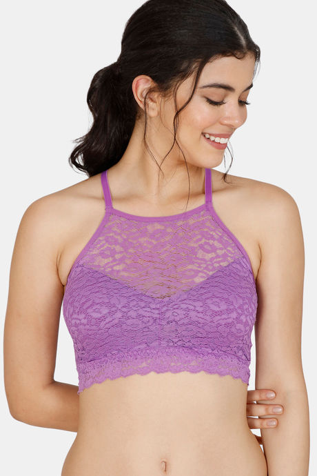 Buy Zivame Made To Layer Double Layered Non Wired Full Coverage Bralette  -Dewberry Wine at Rs.523 online