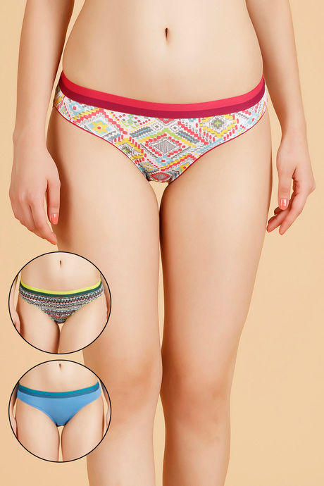 Buy Zivame Cotton Print n Solid Hipster Panty (Pack of 3)- Assorted at  Rs.695 online