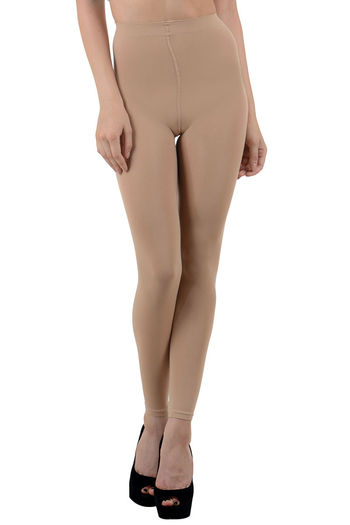 Zivame Flawless Opaque Ankle Length Tights- Indian Skin