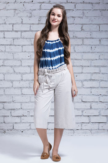 Buy Women's Solid Wide Leg Culottes Online | Centrepoint UAE
