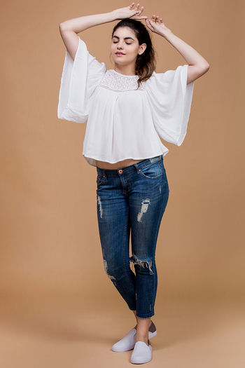 Buy Zivame Loose Fitted Top- White at Rs.1250 online