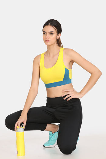 Buy Zivame Zelocity High Impact Sports Bra With No Bounce - Cyber Yellow  online
