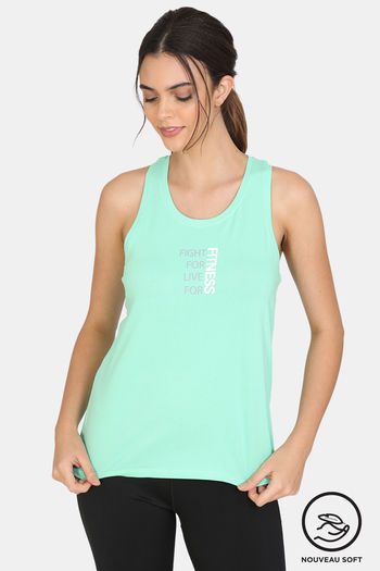 Buy Zelocity Easy Movement Cotton Tank Top - Spring Bud
