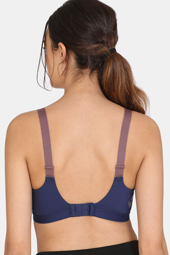 Buy Zelocity High Impact Quick Dry Sports Bra - Blue at Rs.1097