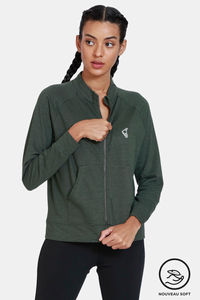 Buy Zelocity Easy Movement Cotton Jacket - Green Depth