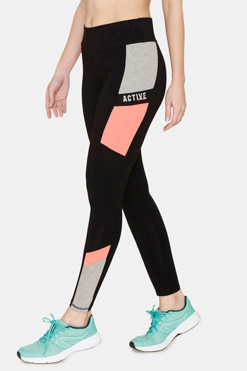 Buy Zelocity High Rise Quick Dry Leggings - Bright Cobalt at Rs