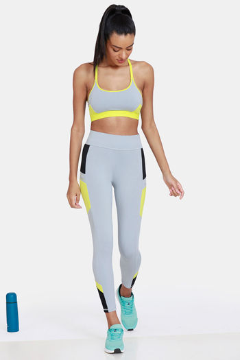 Buy Zelocity High Rise High Quality Stretch Leggings - Quarry at Rs.837  online