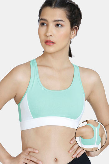 Buy Zelocity Girls Sports Bra With Removable Padding - Spring Bud