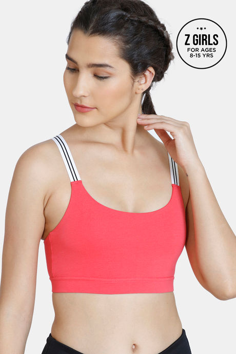 Buy Zelocity Girls Sports Bra With Removable Padding - Paradise Pink at Rs.498  online