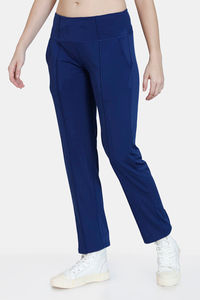 Buy Zelocity Relaxed Fit Quick Dry Straight Fit Pant  - Blue Depth