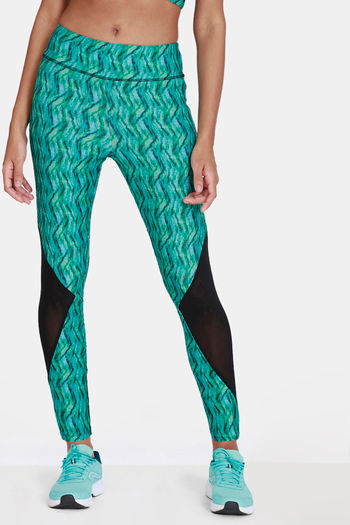 Buy Zelocity Mid Rise Quick Dry Leggings - Green Spruce
