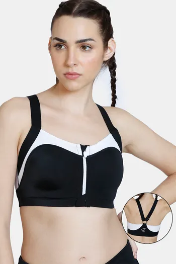 CORE, HIGH SUPPORT WIRE BRA - Sports bra with wire - Black - Sz. 42-60 -  Zizzifashion