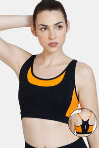 Buy Zelocity Quick Dry Back Open Sports Bra - Anthracite