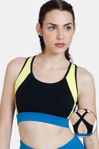 Buy Zelocity High Impact Quick Dry Sports Bra - Peach Whip at Rs.2295  online