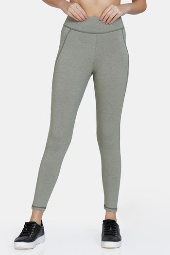 Jockey Capri Leggings Women's Large Gray Pull-On Cotton Blend Activewear  Stretch