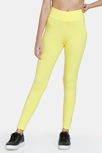 Buy Zelocity High Rise High Quality Stretch Leggings - Yellowtail