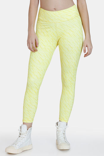 Buy Zelocity High Rise Quick Dry Leggings - Yellowtail