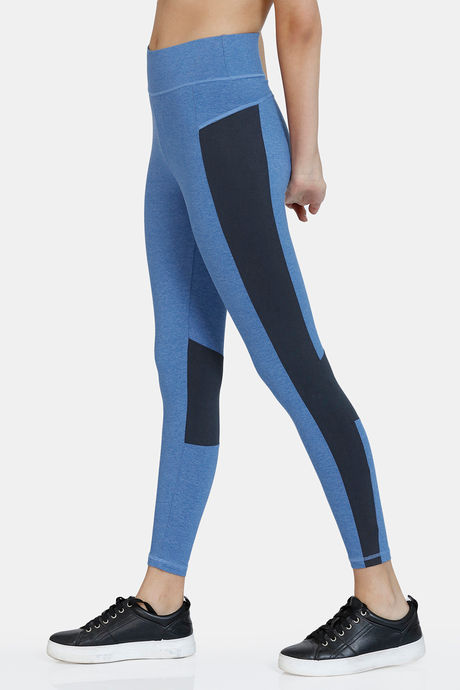 Buy Zelocity High Rise High Quality Stretch Leggings - Bright Cobalt at  Rs.822 online