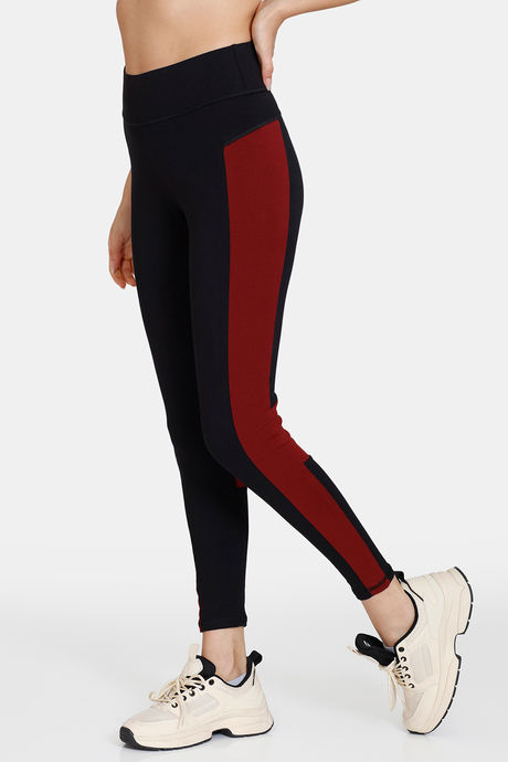 Buy Zelocity High Rise High Quality Stretch Leggings - Pomegranate