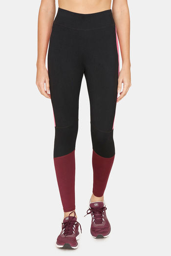 Buy Zelocity High Rise High Quality Stretch Leggings - Jet Black at Rs.673  online